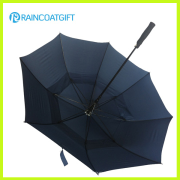 Parapluie de golf en gros de luxe de 30inch Black Canopy ventilé